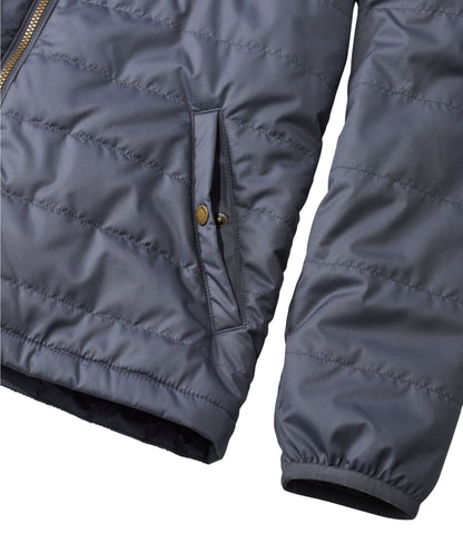 L.L.Bean Men's Mountain Classic Puffer Hooded Jacket Gunmetal Gray