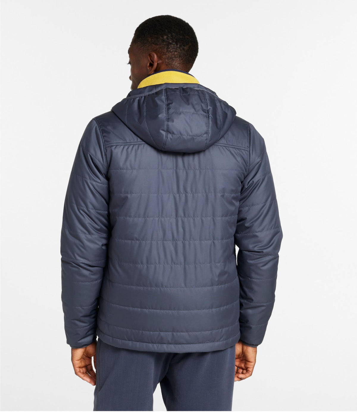 L.L.Bean Men's Mountain Classic Puffer Hooded Jacket Gunmetal Gray