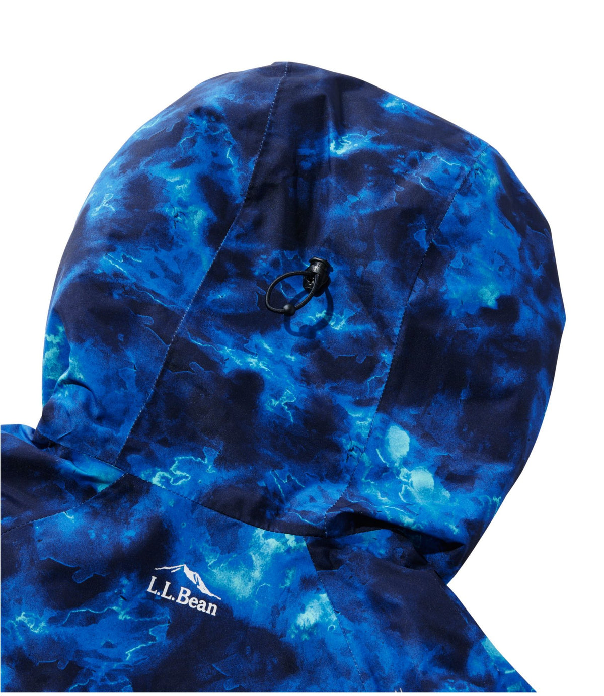 L.L.Bean Women's Wildcat Waterproof Ski Jacket, Print Deep Glacier Blue Marble