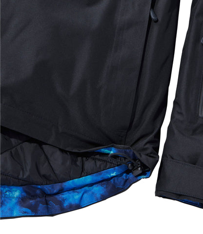 L.L.Bean Women's Wildcat Waterproof Ski Jacket, Print Deep Glacier Blue Marble