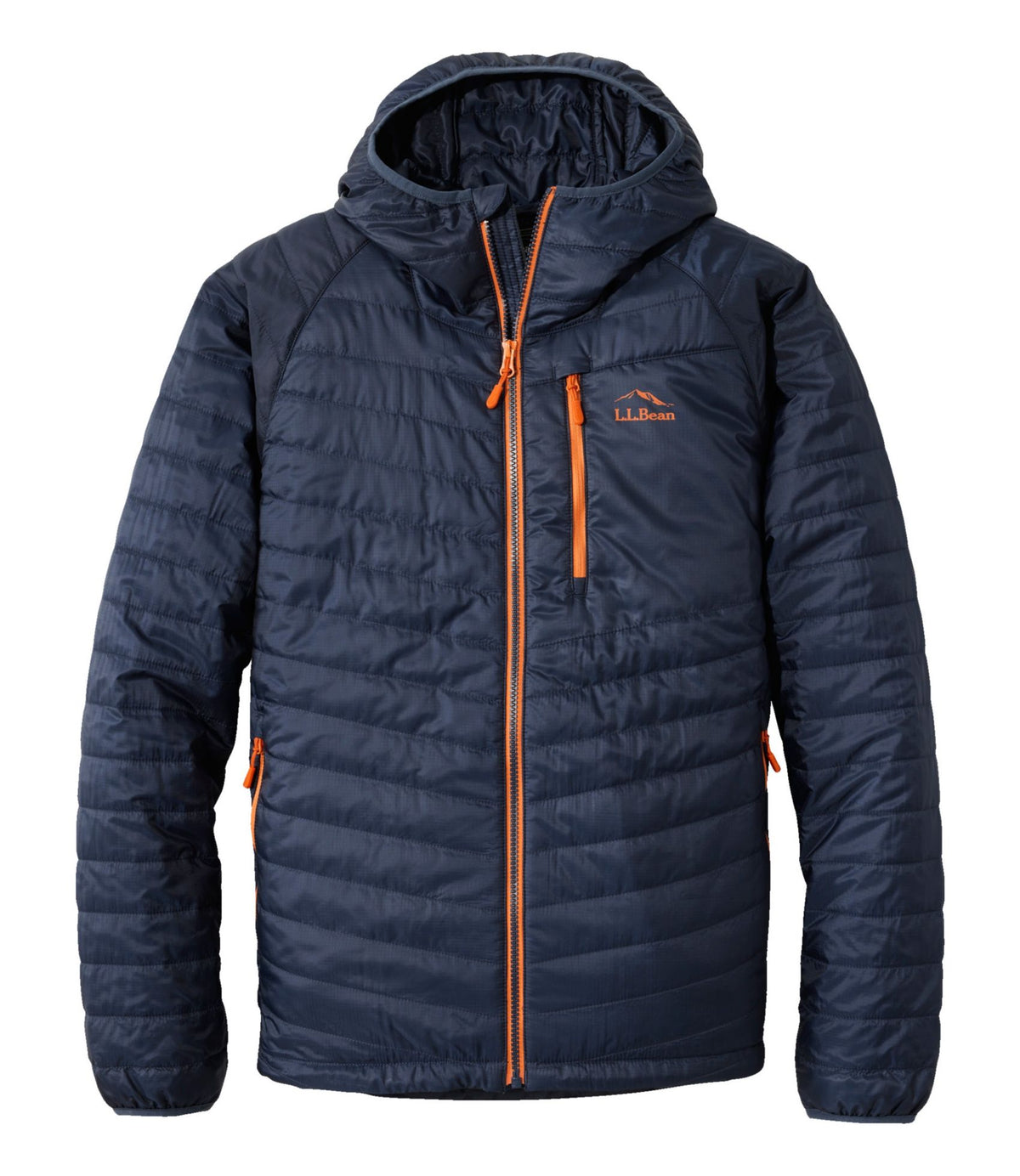L.L.Bean Men's PrimaLoft Packaway Hooded Jacket Carbon Navy