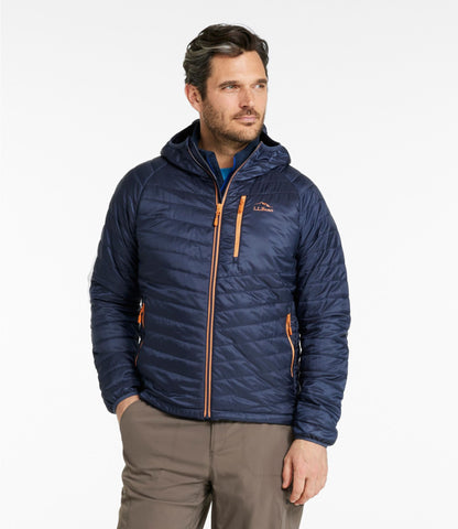 L.L.Bean Men's PrimaLoft Packaway Hooded Jacket Carbon Navy