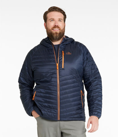 L.L.Bean Men's PrimaLoft Packaway Hooded Jacket Carbon Navy