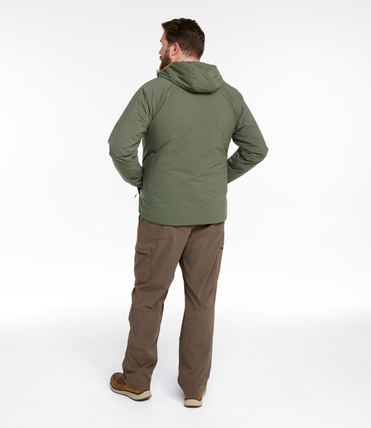 L.L.Bean Men's PrimaLoft Packaway Air Hoodie Dark Loden