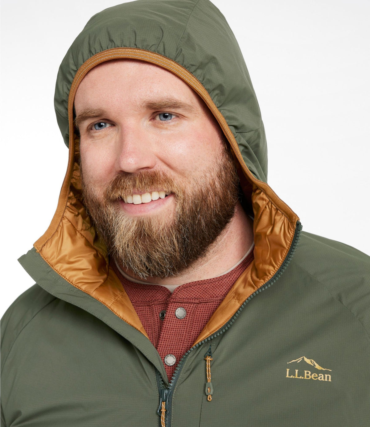 L.L.Bean Men's PrimaLoft Packaway Air Hoodie Dark Loden