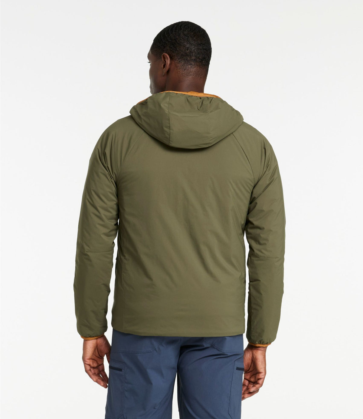 L.L.Bean Men's PrimaLoft Packaway Air Hoodie Dark Loden