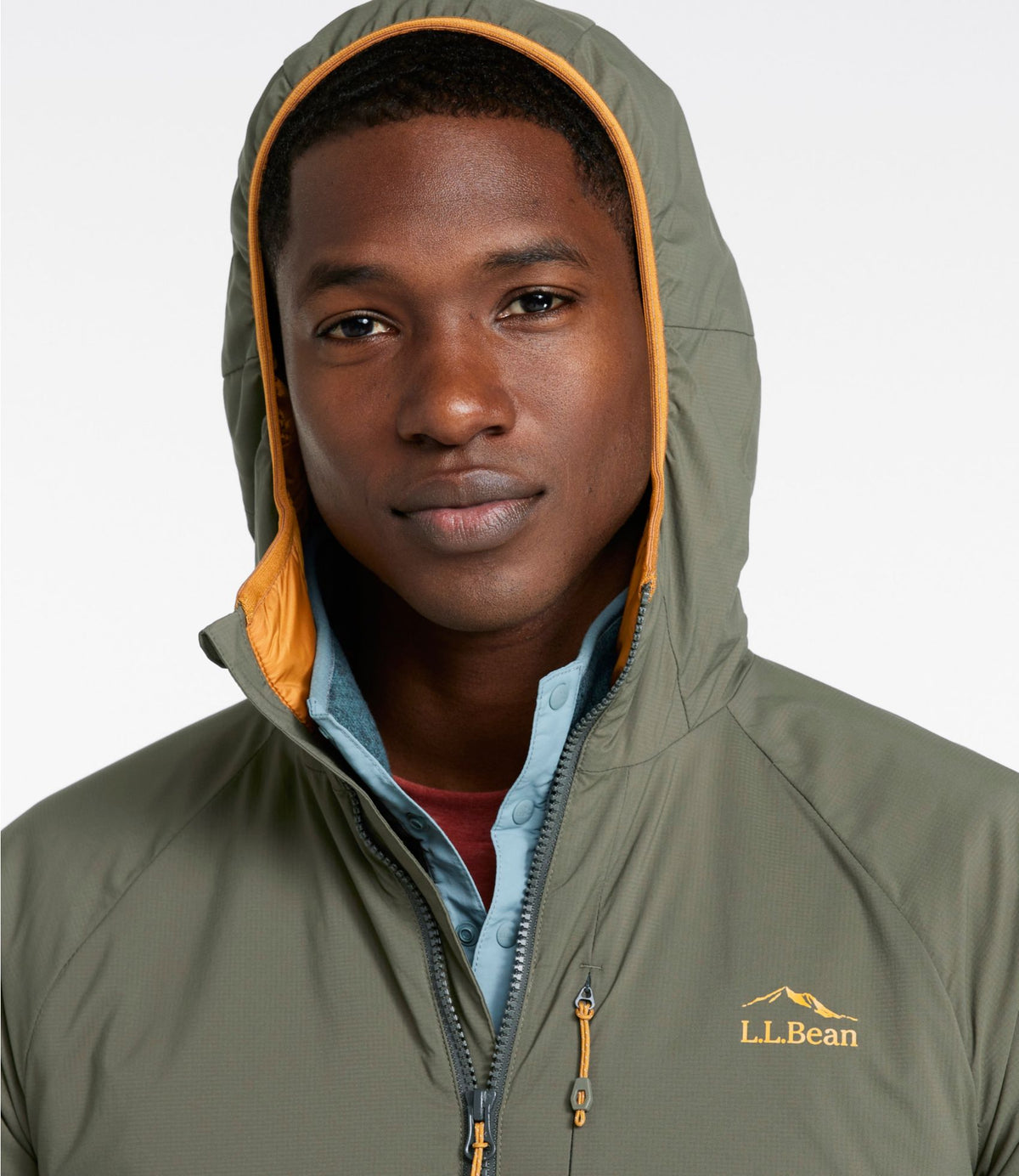L.L.Bean Men's PrimaLoft Packaway Air Hoodie Dark Loden