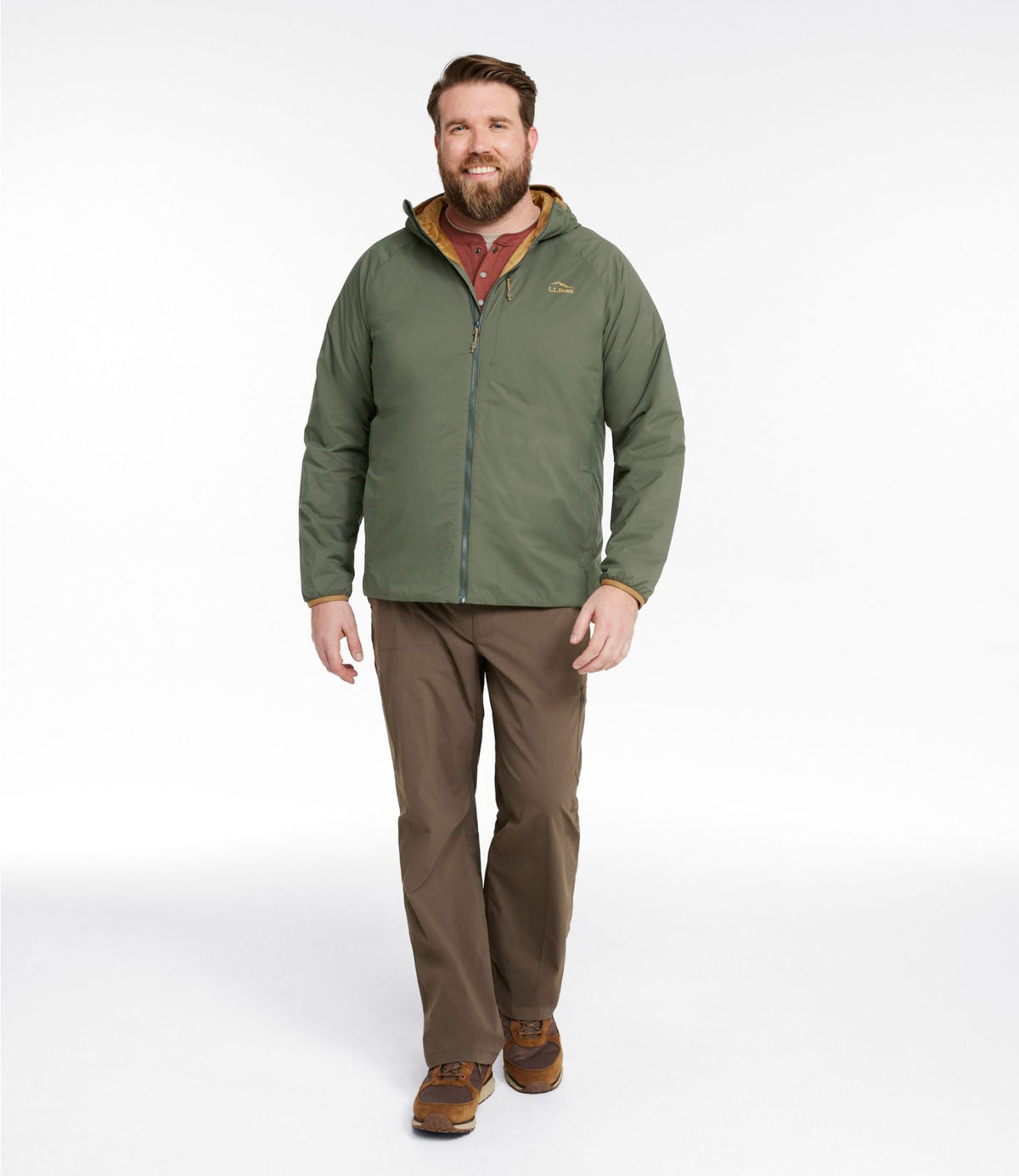 L.L.Bean Men's PrimaLoft Packaway Air Hoodie Dark Loden