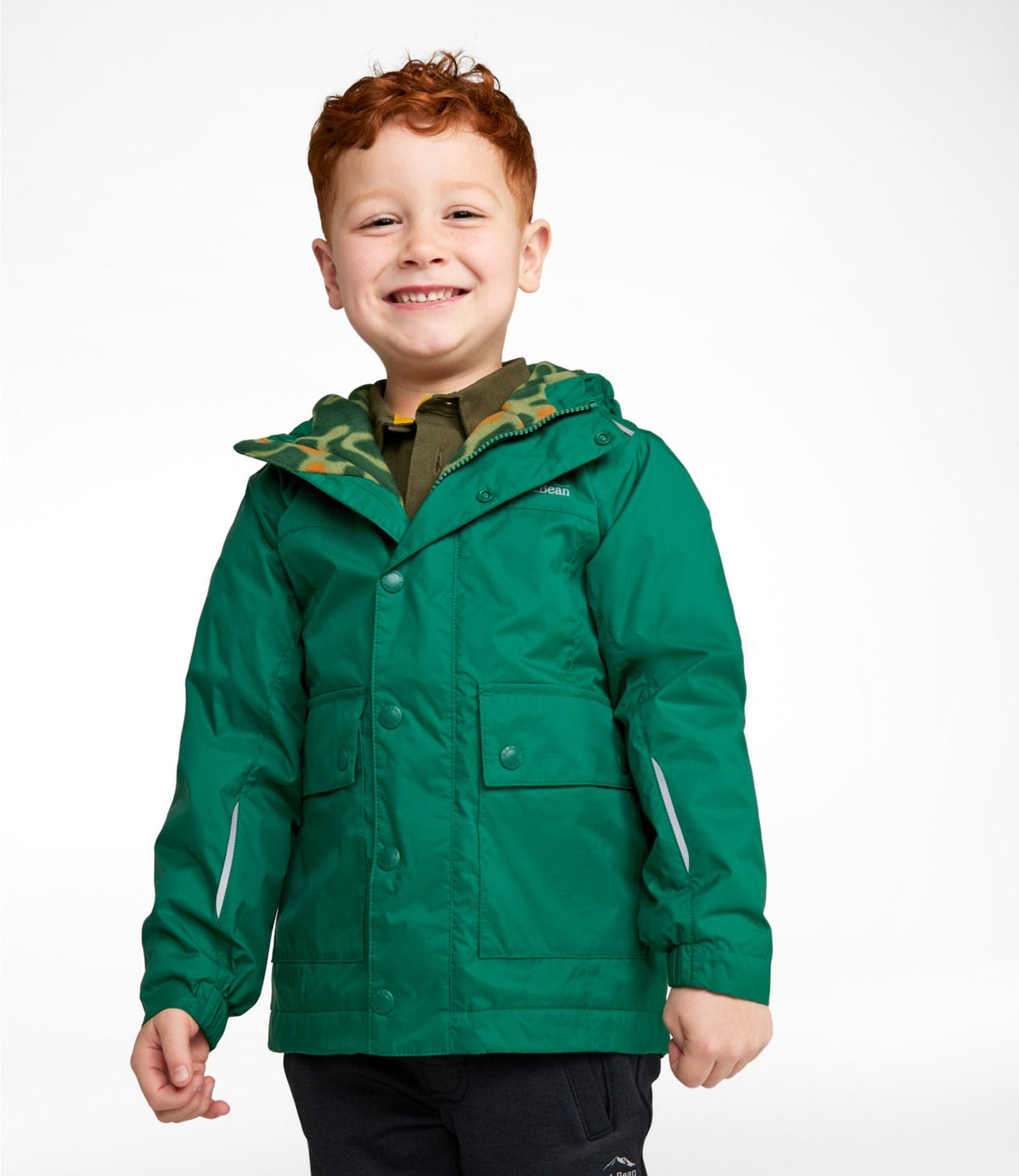 L.L.Bean Kids' Puddle Stomper Rain Jacket, Lined Dark Royal Blue