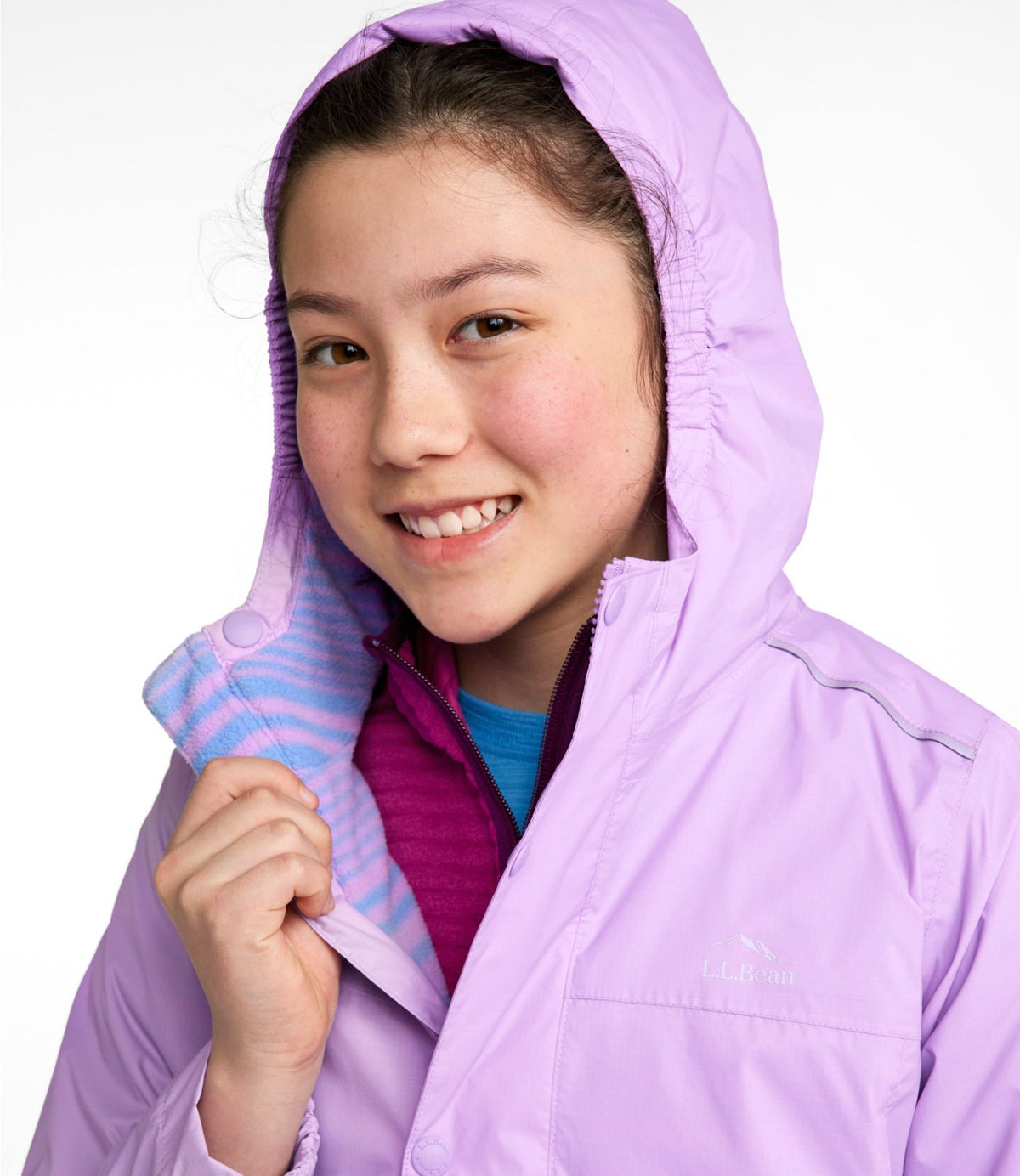 L.L.Bean Kids' Puddle Stomper Rain Jacket, Lined Dark Royal Blue