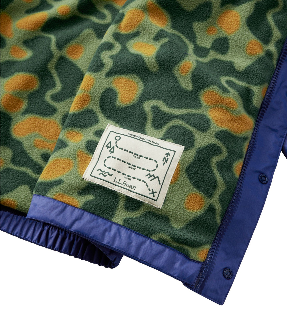 L.L.Bean Kids' Puddle Stomper Rain Jacket, Lined Dark Royal Blue