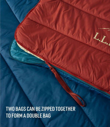 L.L.Bean Adults' L.L.Bean Puffer Sleeping Bag, 40° Dark Marine Blue