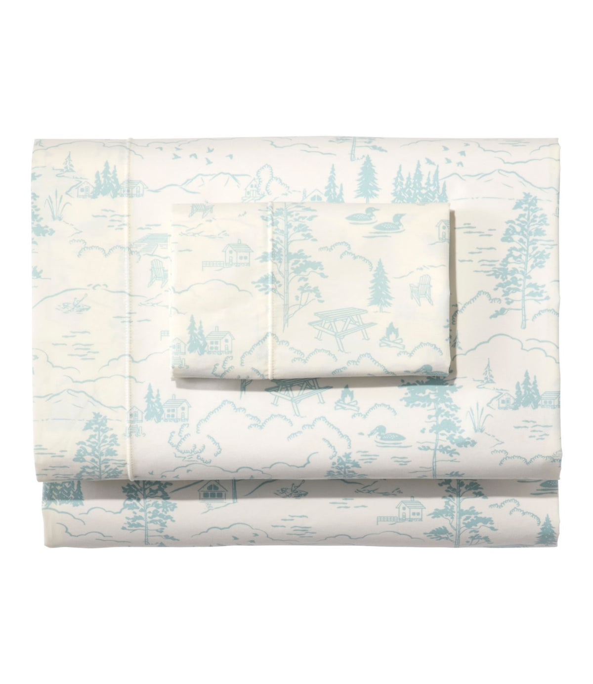 L.L.Bean Lakeside Toile Percale Sheet Collection