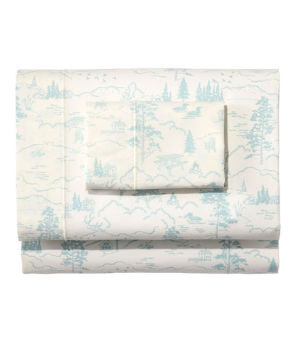 L.L.Bean Lakeside Toile Percale Sheet Collection