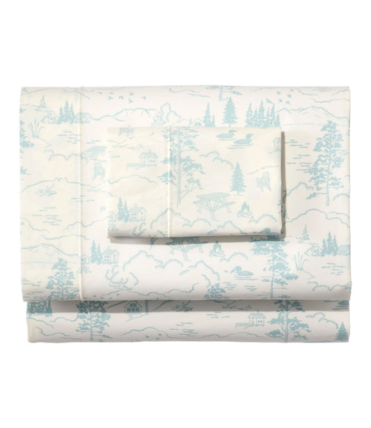 L.L.Bean Lakeside Toile Percale Sheet Collection