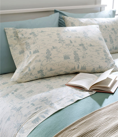 L.L.Bean Lakeside Toile Percale Sheet Collection