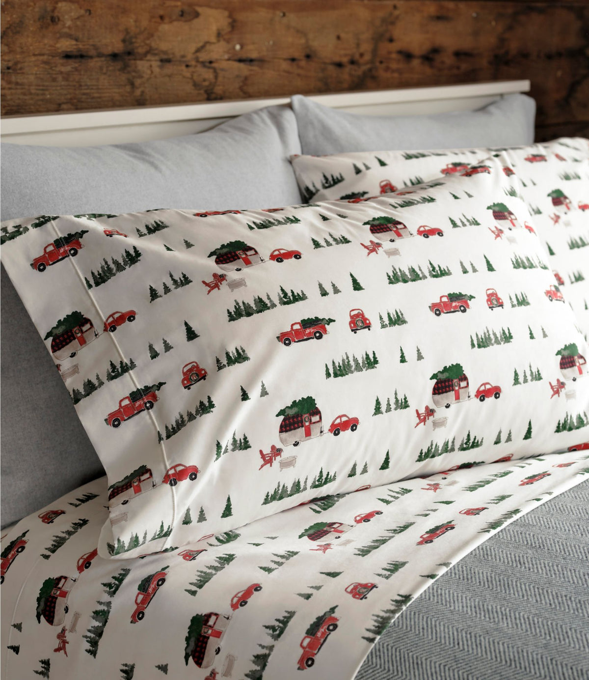 L.L.Bean Holiday Percale Sheet Set Sea Salt