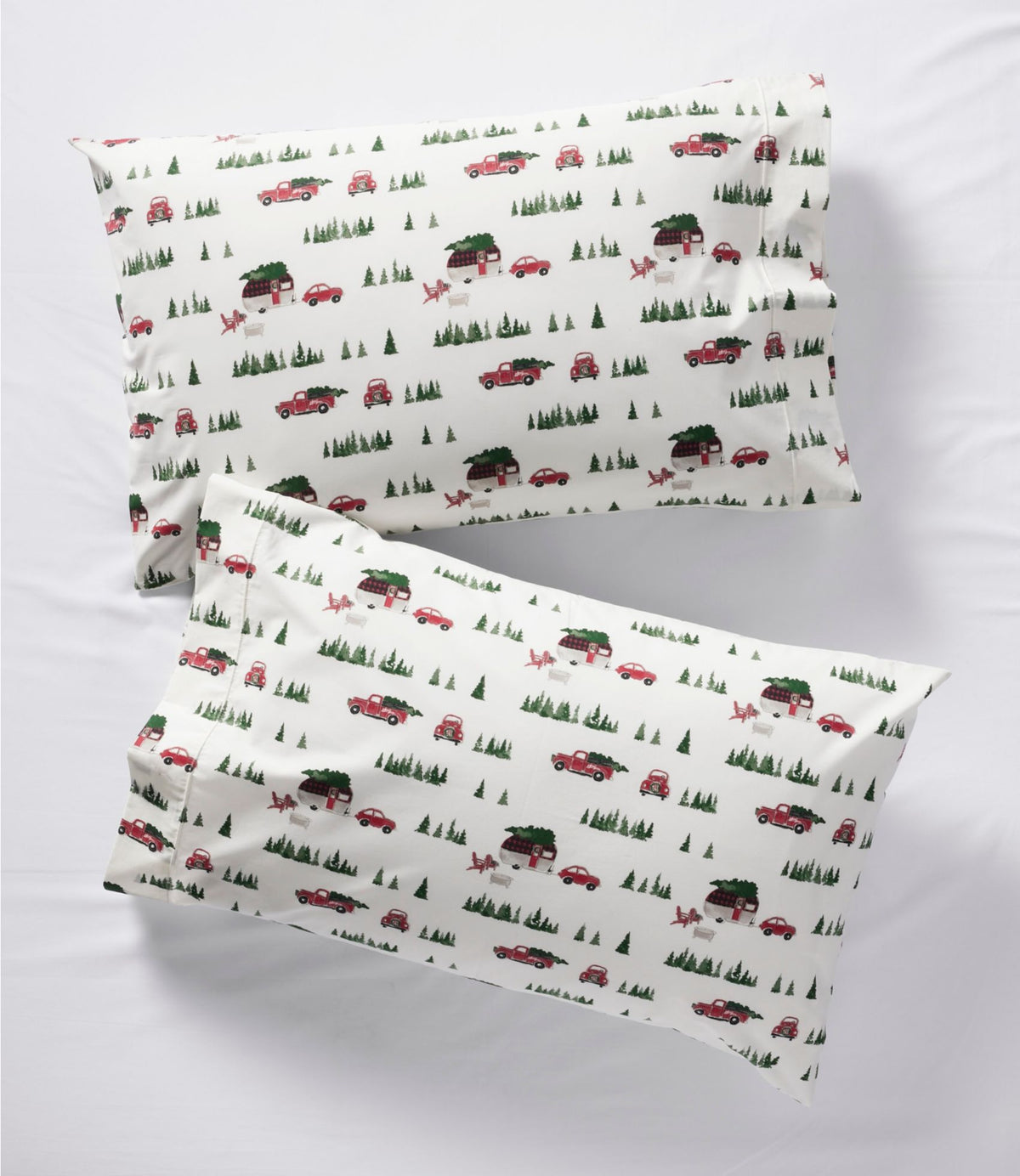 L.L.Bean Holiday Percale Sheet Set Sea Salt