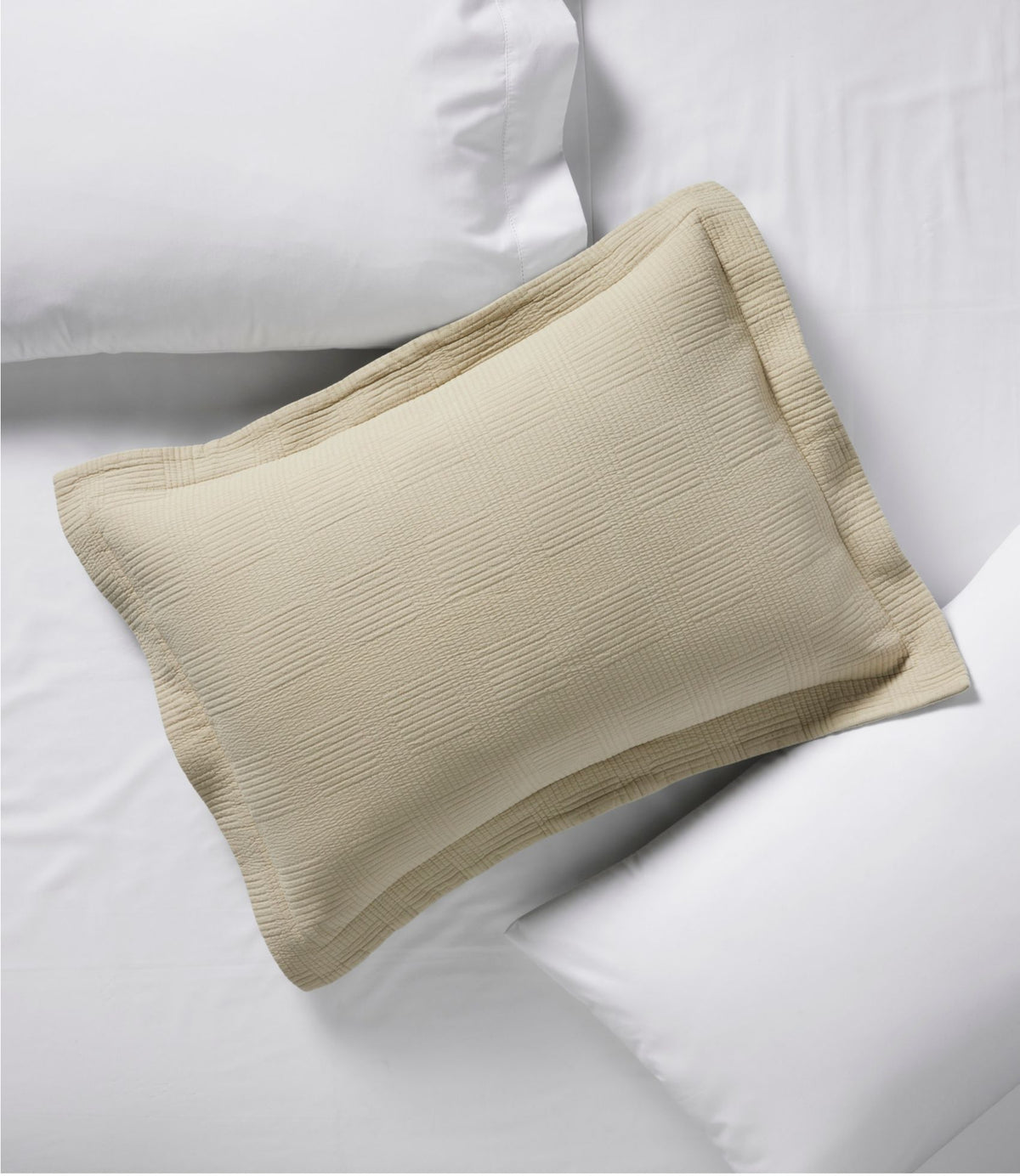 L.L.Bean Vintage Matelassé Sham New Khaki