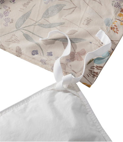 L.L.Bean Birch Floral Percale Comforter Cover Collection Silver