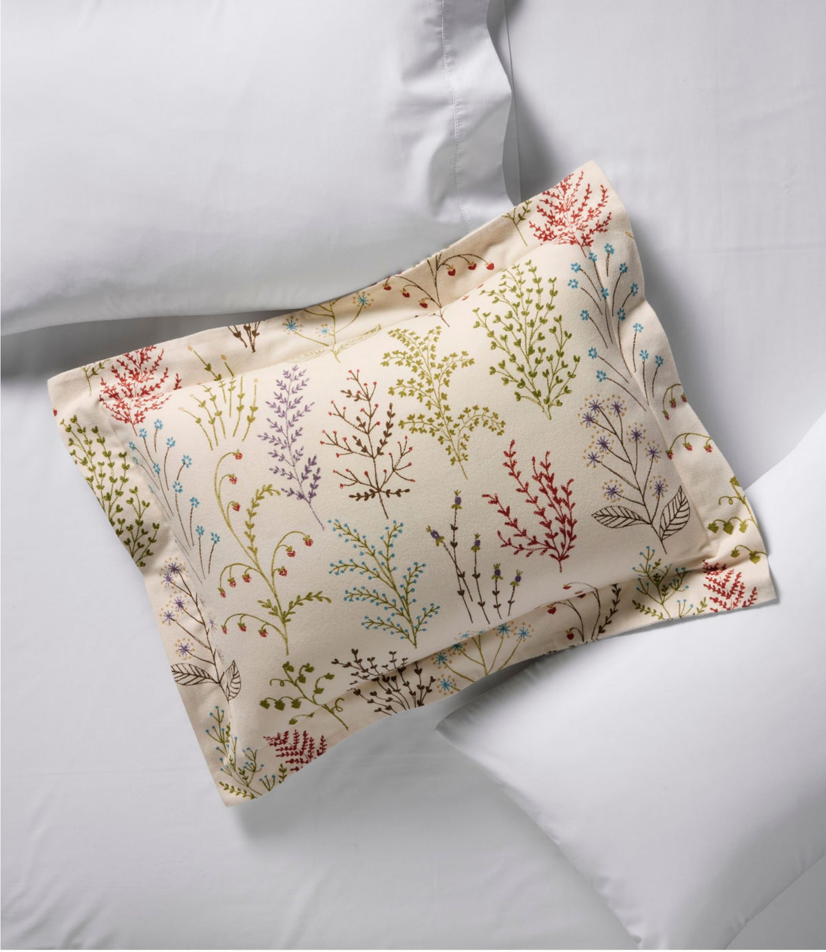 L.L.Bean Botanical Floral Flannel Comforter Cover Collection Botanical Floral