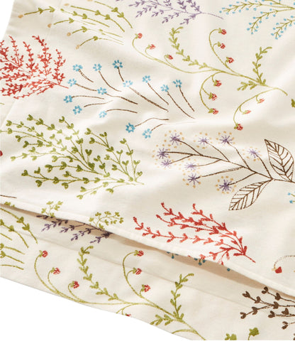 L.L.Bean Botanical Floral Flannel Comforter Cover Collection Botanical Floral