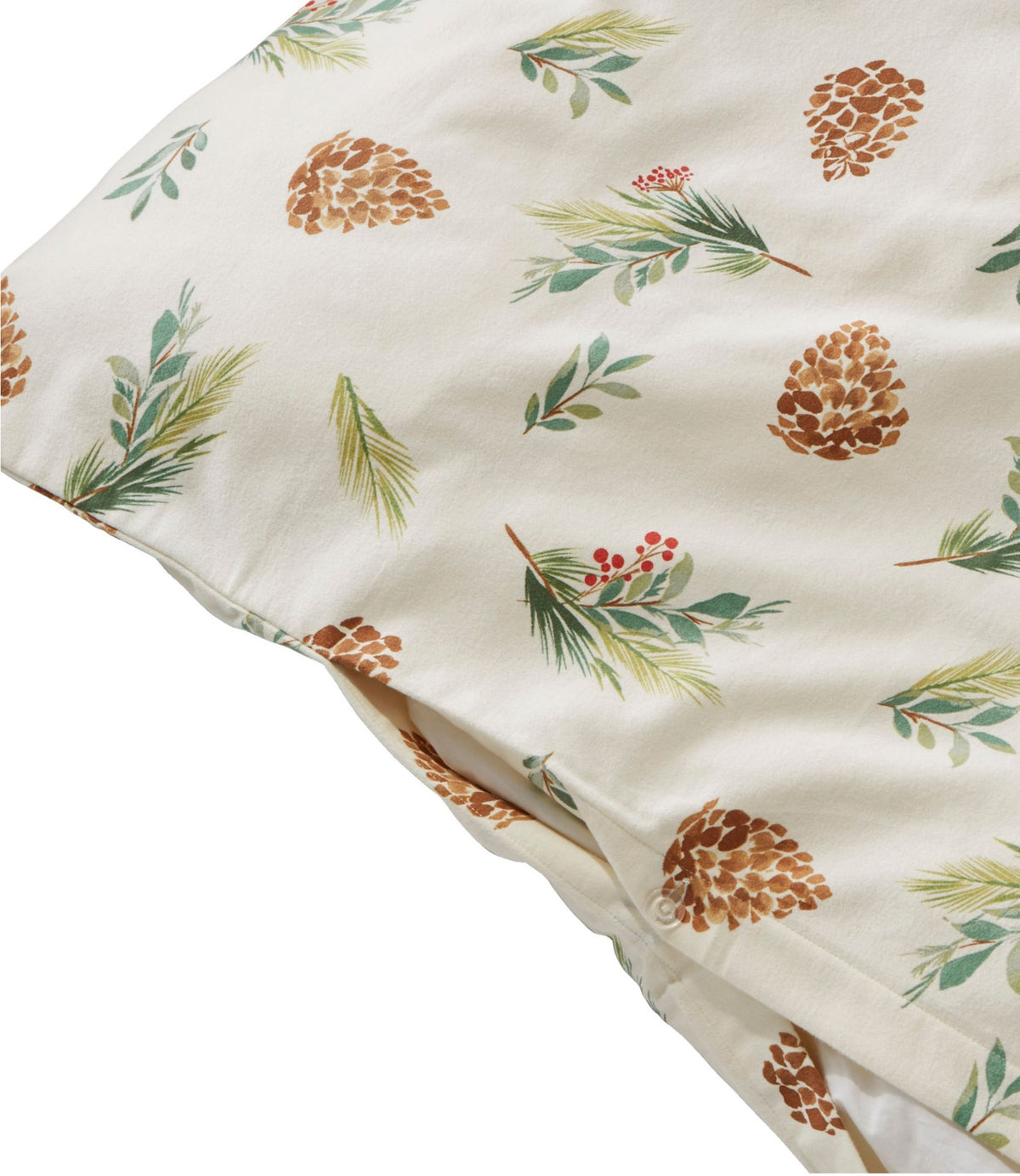 L.L.Bean Evergreen Flannel Comforter Cover Collection Evergreen