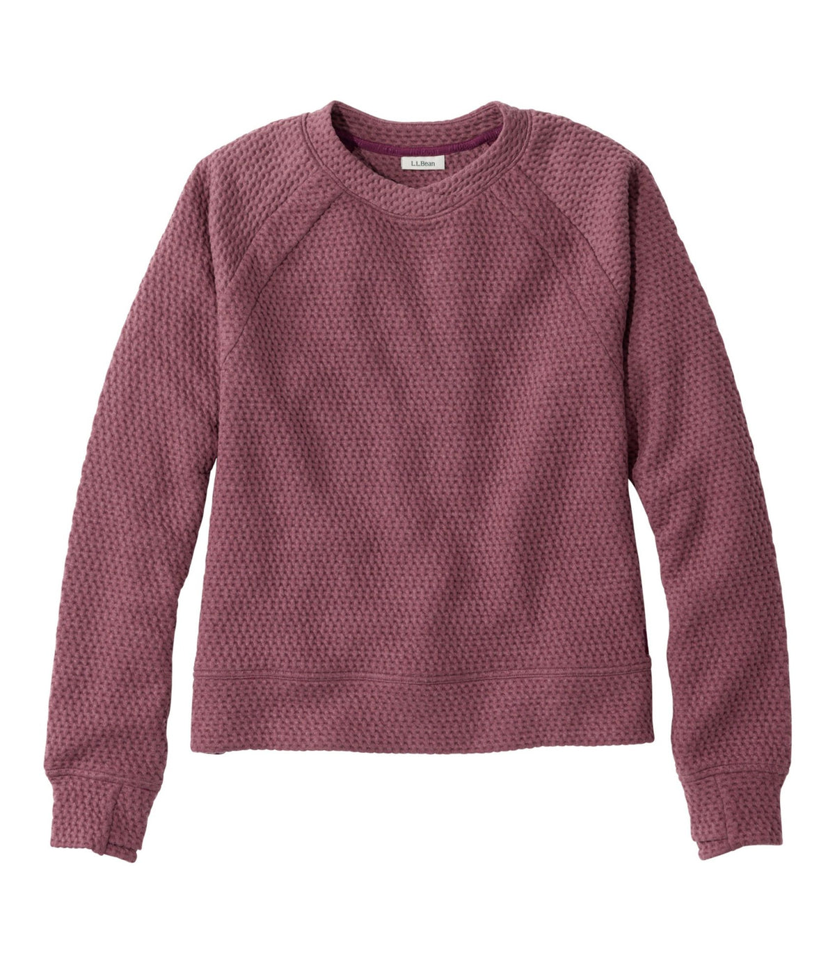 L.L.Bean Women's Ridgeknit Crewneck Pullover Fig