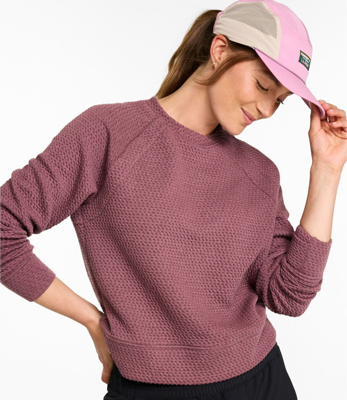 L.L.Bean Women's Ridgeknit Crewneck Pullover Fig