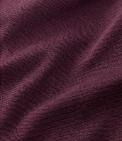 L.L.Bean Women's Pima Cotton Tee, Long-Sleeve Open V-Neck Bordeaux