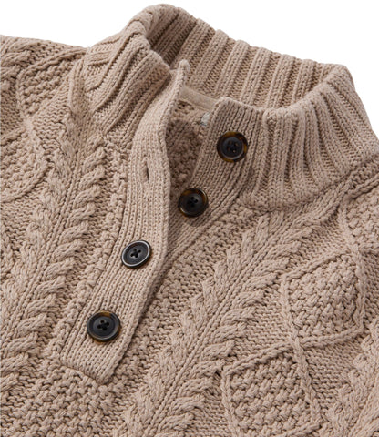 L.L.Bean Women's Signature Cotton Fisherman Sweater, Mockneck Forest Shade