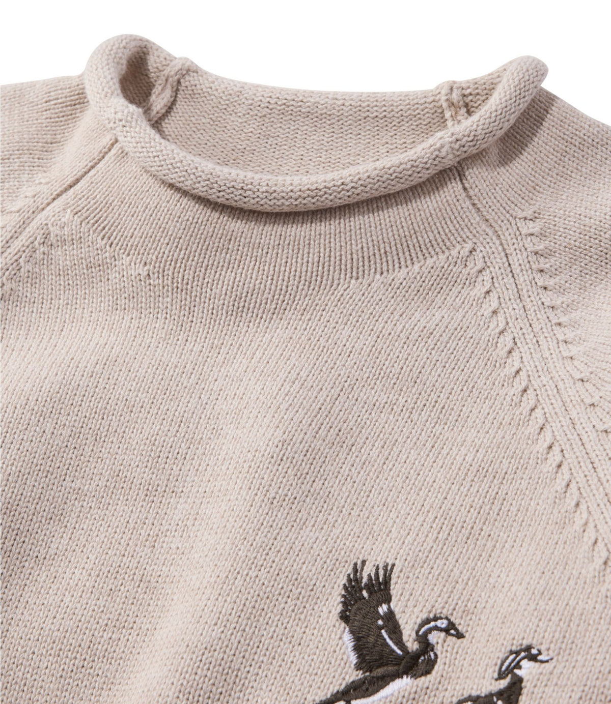 L.L.Bean Women's The Original Double L® Sweater, Novelty Rollneck Bone Heritage Holiday