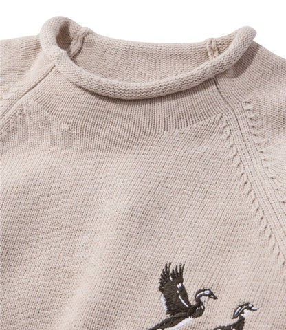 L.L.Bean Women's The Original Double L® Sweater, Novelty Rollneck Bone Heritage Holiday