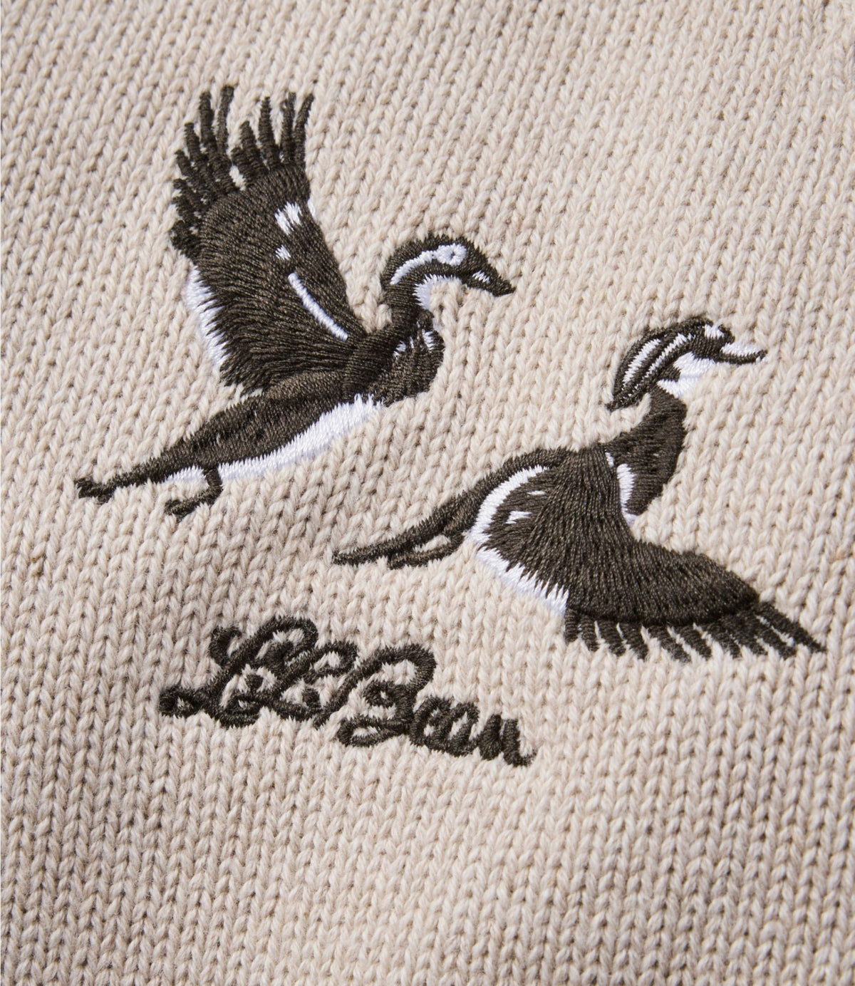L.L.Bean Women's The Original Double L® Sweater, Novelty Rollneck Bone Heritage Holiday