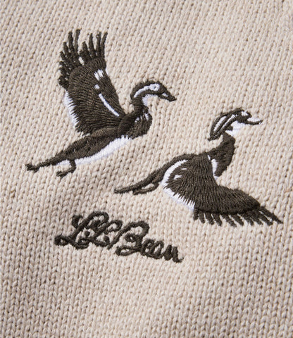 L.L.Bean Women's The Original Double L® Sweater, Novelty Rollneck Bone Heritage Holiday