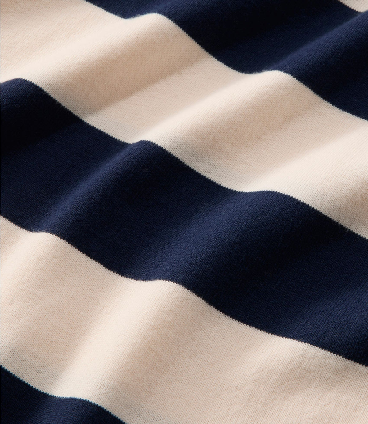 L.L.Bean Women's Mountain Classic Rugby, Long-Sleeve Stripe Classic Navy/Cream