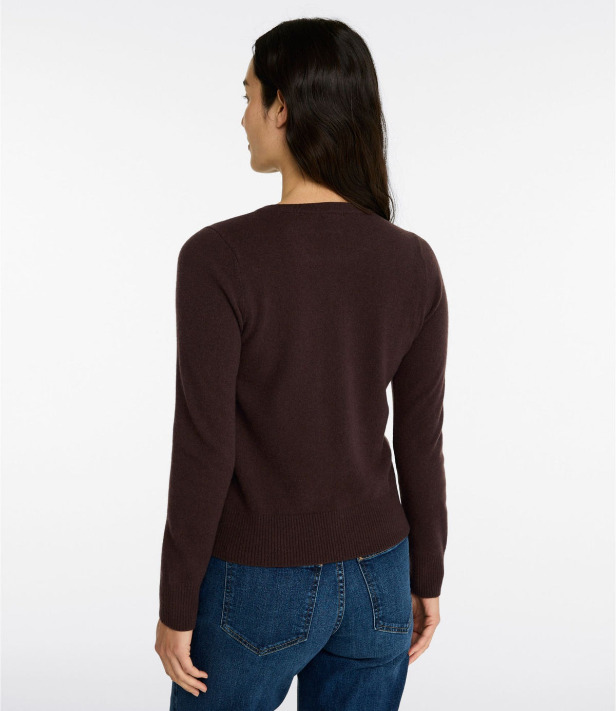 L.L.Bean Women's Classic Cashmere Sweater, Button-Front Cardigan Camel Heather