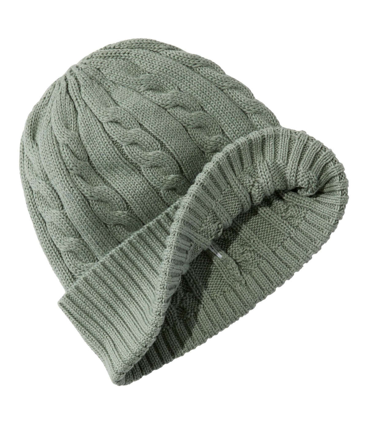 L.L.Bean Women's Double L® Cable Beanie Deepest Brown Heather