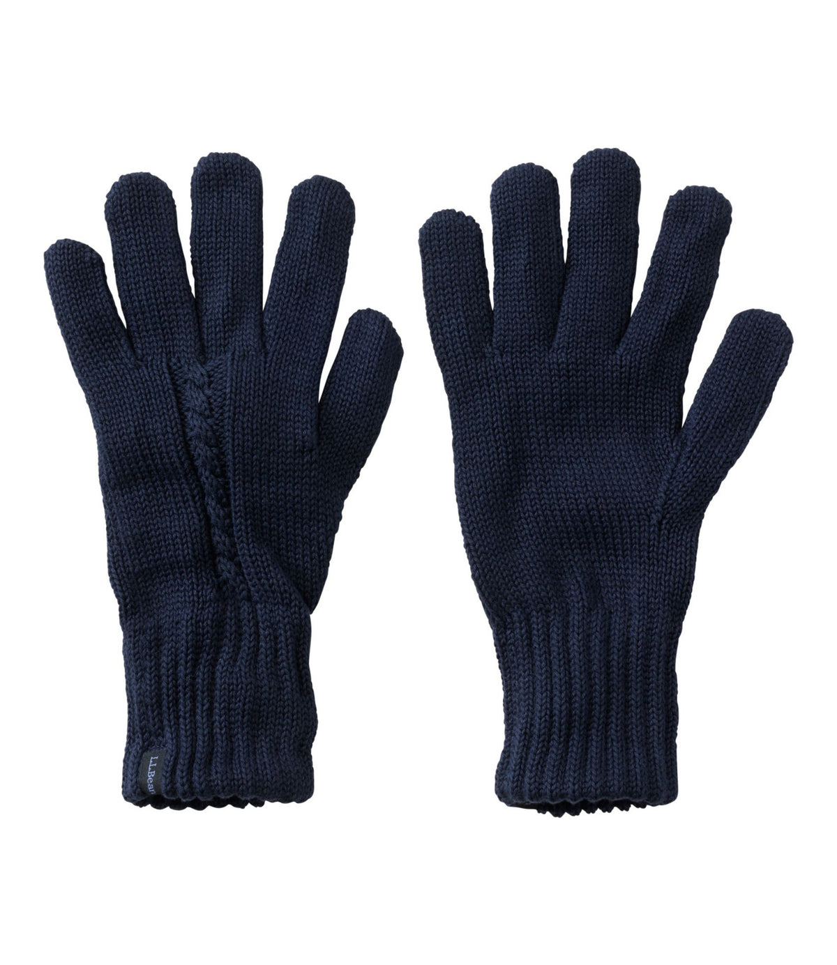 L.L.Bean Women's Double L® Cable Gloves Classic Navy