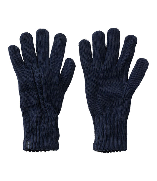 L.L.Bean Women's Double L® Cable Gloves Classic Navy