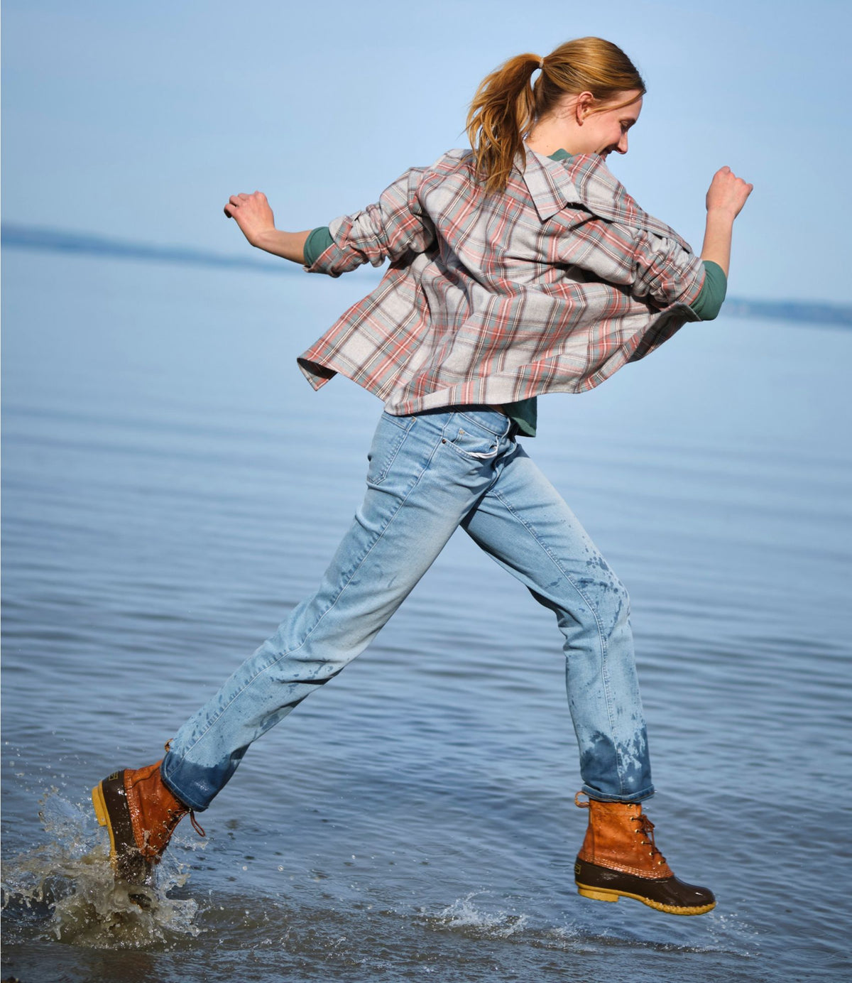 L.L.Bean Women's L.L.Bean Go-Anywhere Jeans, Mid-Rise Ultimate Straight-Leg Deep Mariner Wash