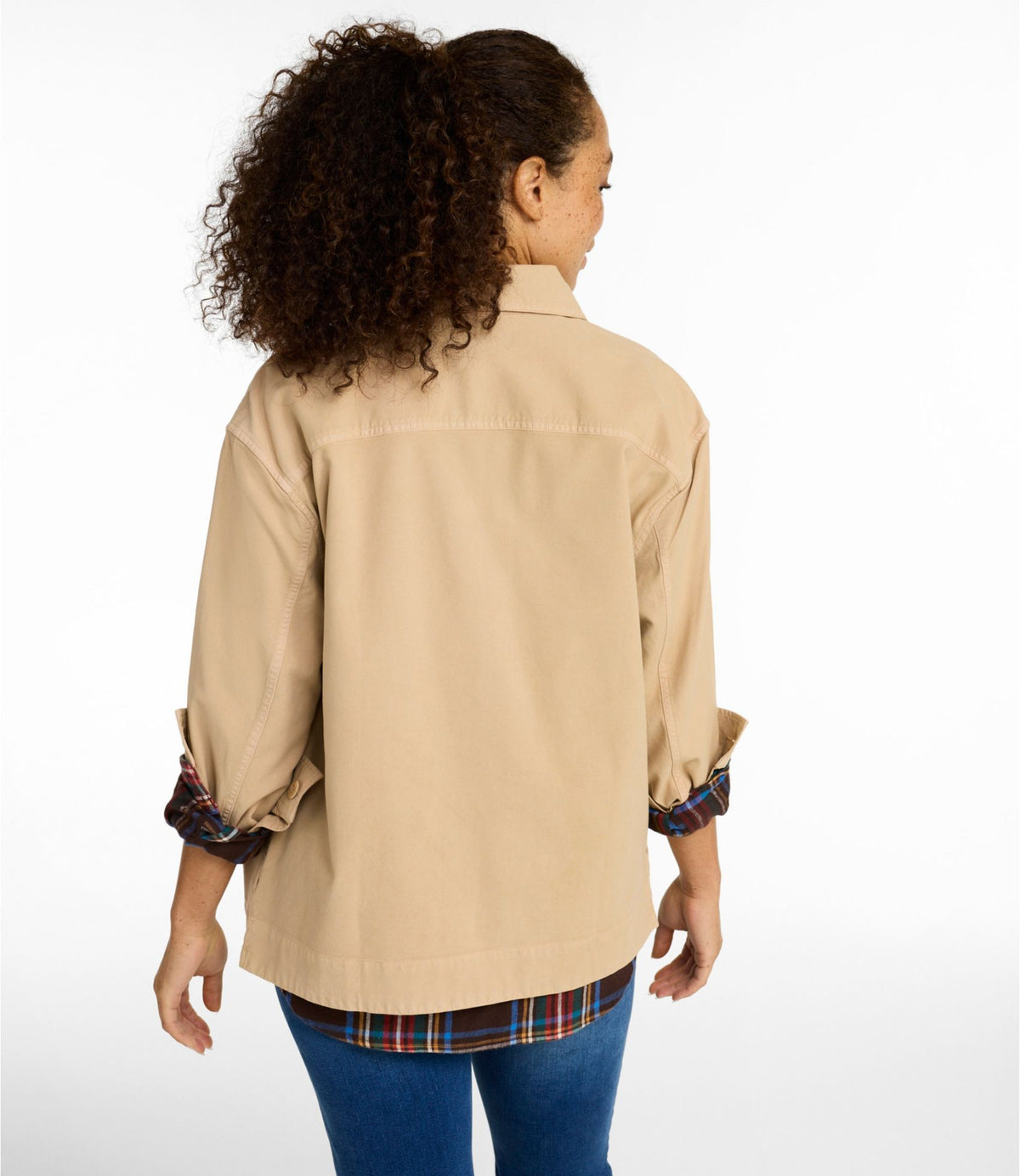 L.L.Bean Women's Sunwashed Lightweight Utility Jacket Dark Cocoa