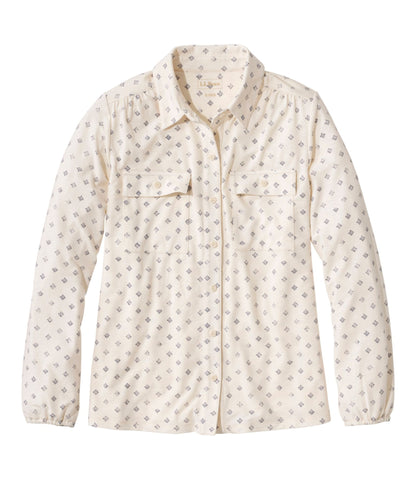 L.L.Bean Women's Camden Hills Button Front Shirt, Print
