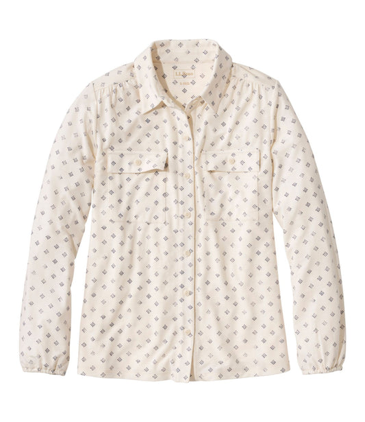 L.L.Bean Women's Camden Hills Button Front Shirt, Print
