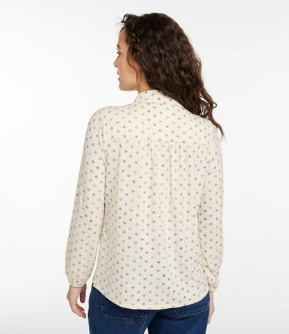 L.L.Bean Women's Camden Hills Button Front Shirt, Print