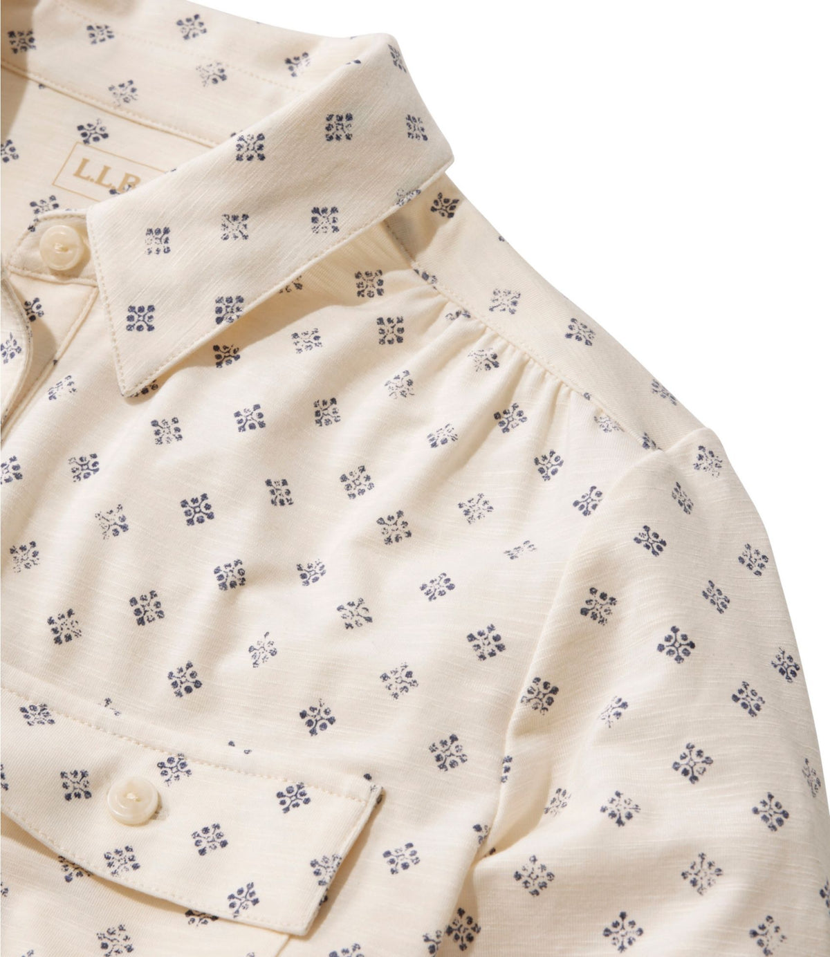 L.L.Bean Women's Camden Hills Button Front Shirt, Print