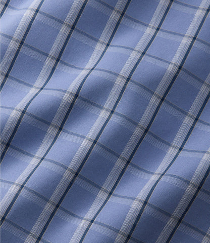 L.L.Bean Women's Wrinkle-Free Pinpoint Oxford Shirt, Long-Sleeve Relaxed Fit Plaid Deep Lake Plaid