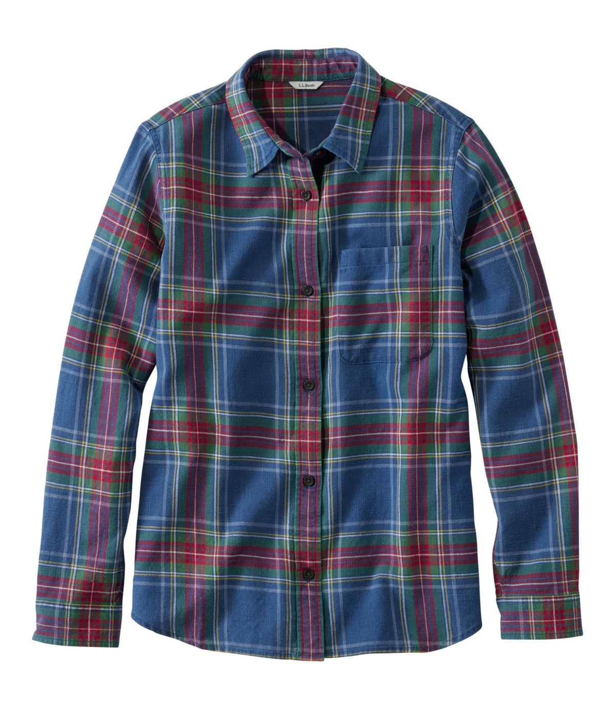 L.L.Bean Women's Sunwashed Twill Shirt Bright Indigo