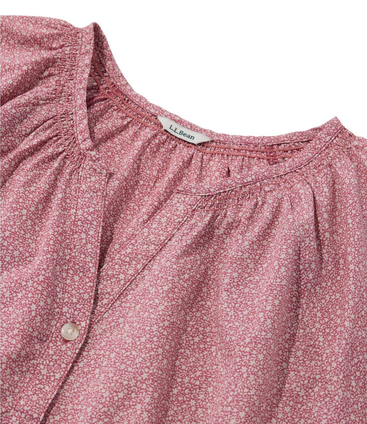 L.L.Bean Women's Whisperweight Poplin Shirt, Short-Sleeve Pomegranate