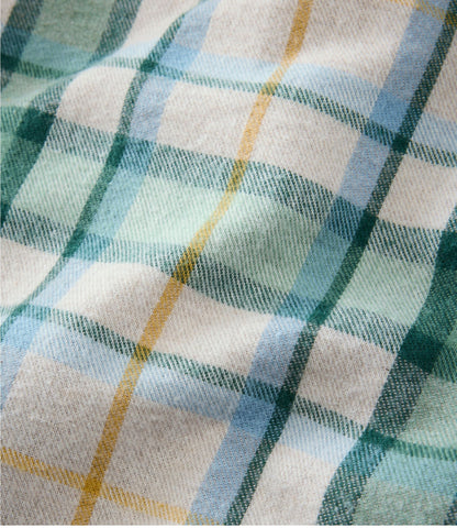 L.L.Bean Women's Scotch Plaid Flannel Shirt, Sherpa-Lined Zip Hoodie Bean of Freeport Green